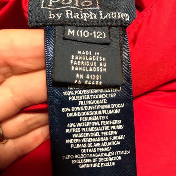 Polo Ralph Lauren reversable vest black/red size M 10/12 new without tag - Picture 11 of 14